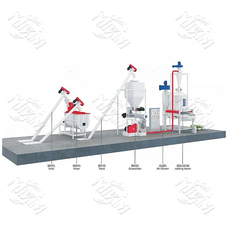 1-2 T/H výrobná línia krmiva pre hydinu